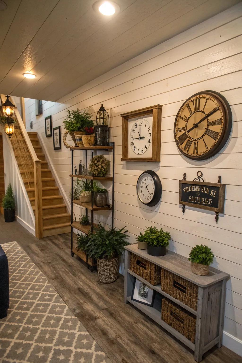 Personalizing your space with decor on shiplap.