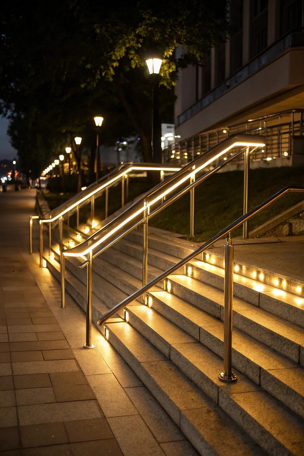 Illuminate your steps through visually appealing and safe handrails.