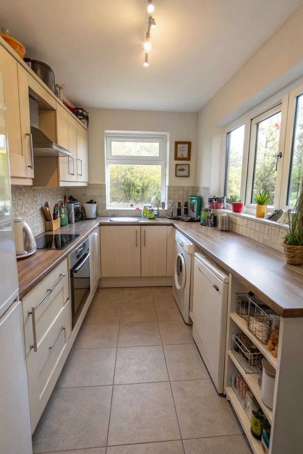 Useful layouts enhance the efficiency of smaller kitchens.