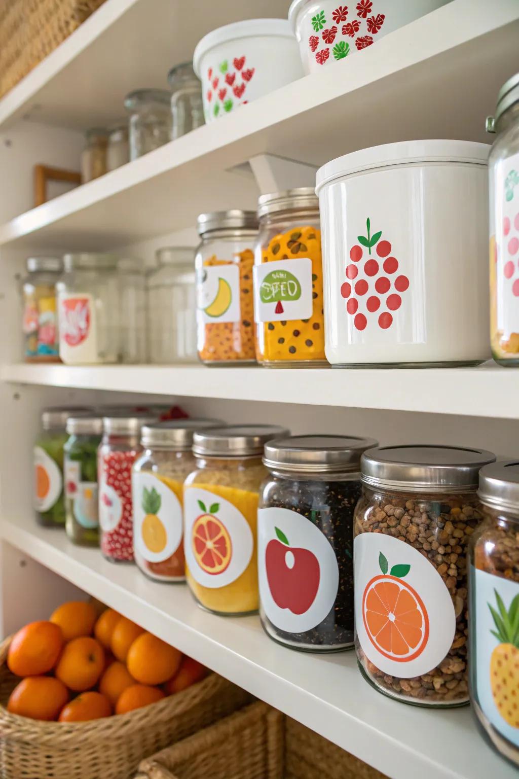 Spice up your kitchen with playful food-themed stickers.