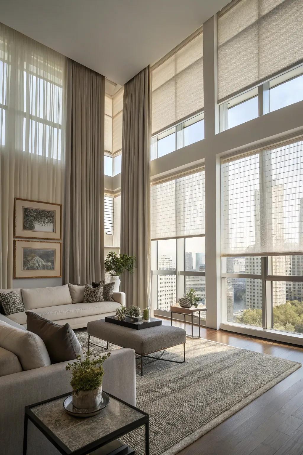 Motorized blinds for effortless style and convenience.