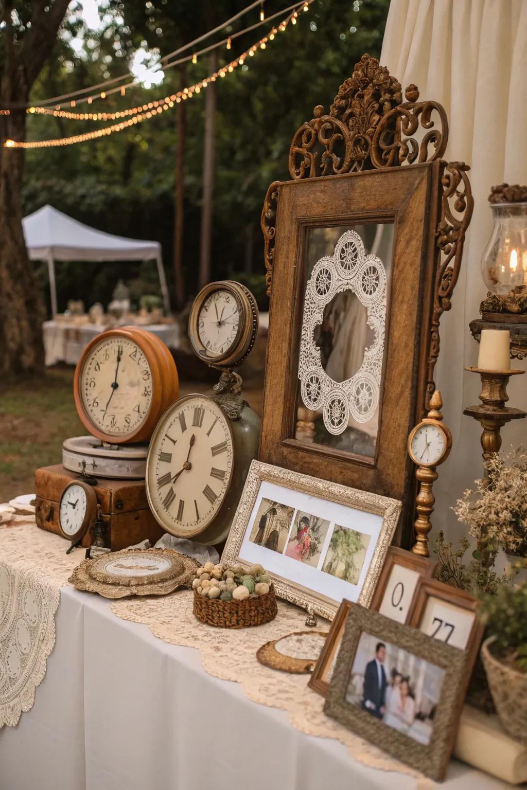 Retro decorations bring realness and charm to the celebration environment.