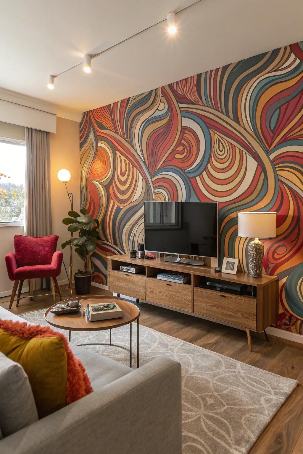 Abstract digital art injects energy into any space.
