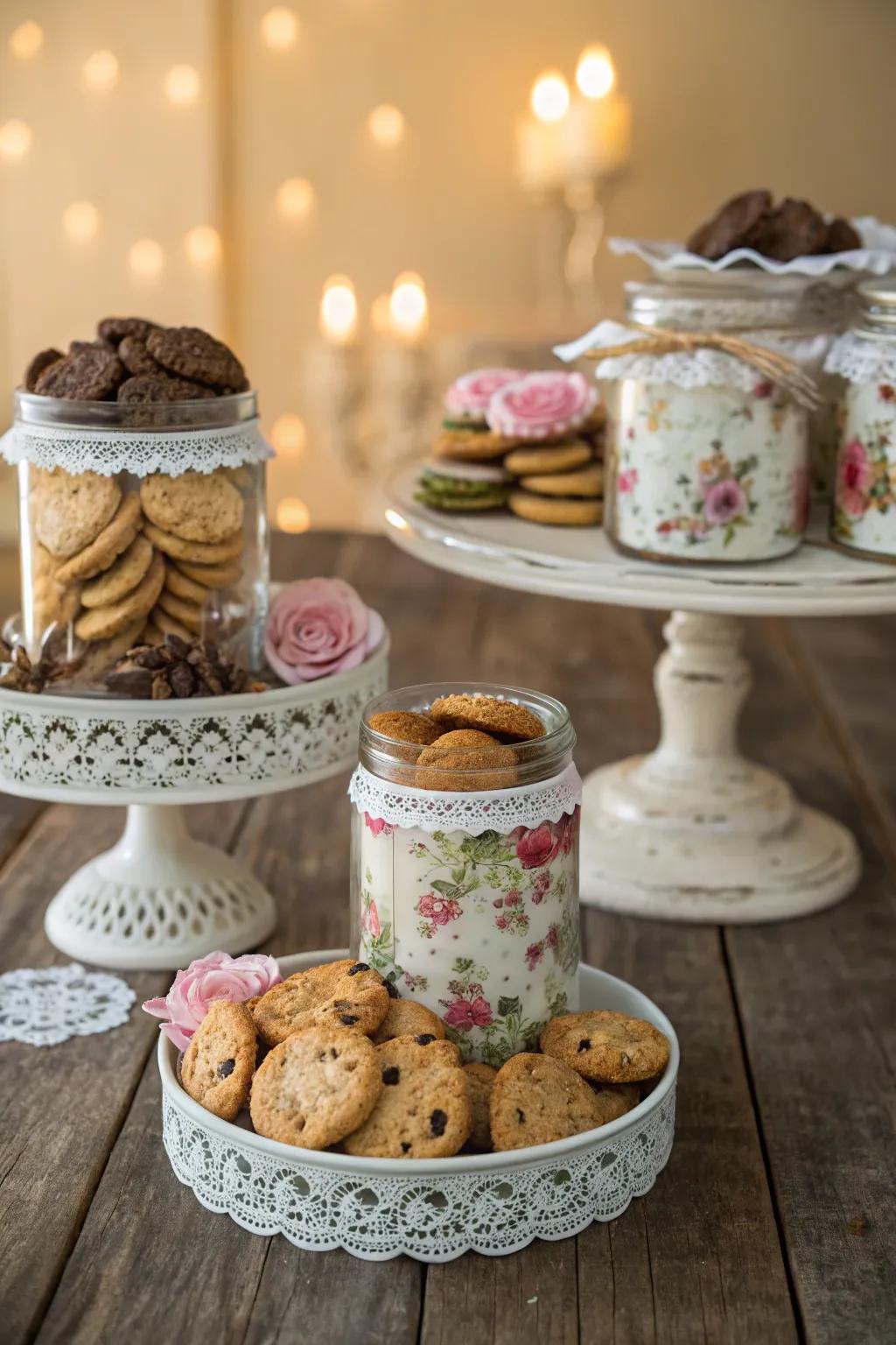 A vintage cookie display that evokes sweet memories.