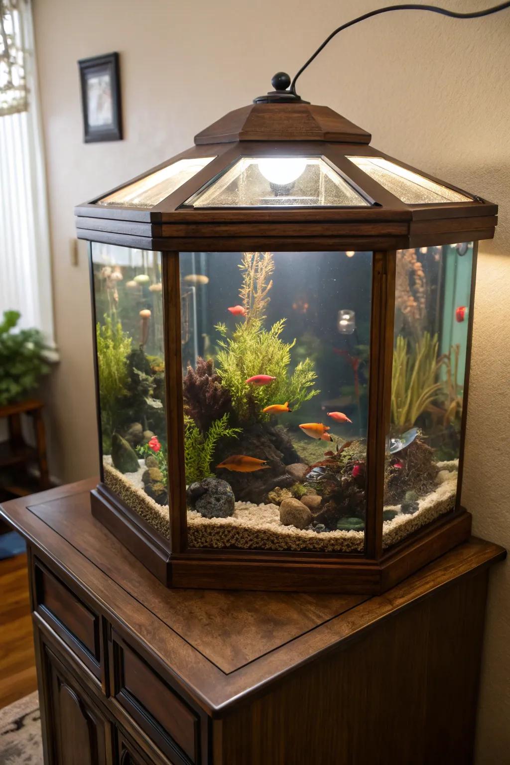 Customize your tank with a DIY aquarium top.