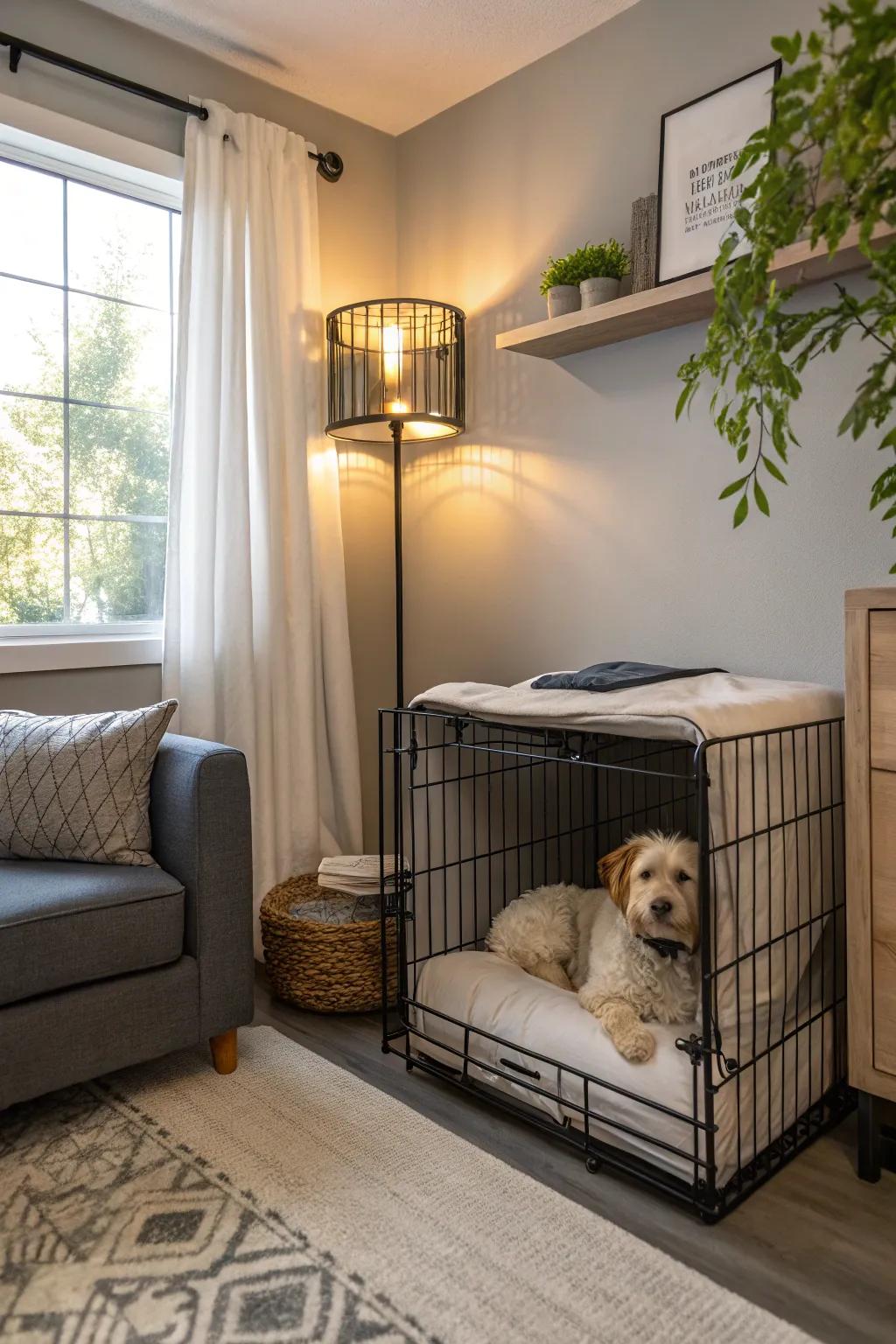 Strategic spots turn crates into key design elements.