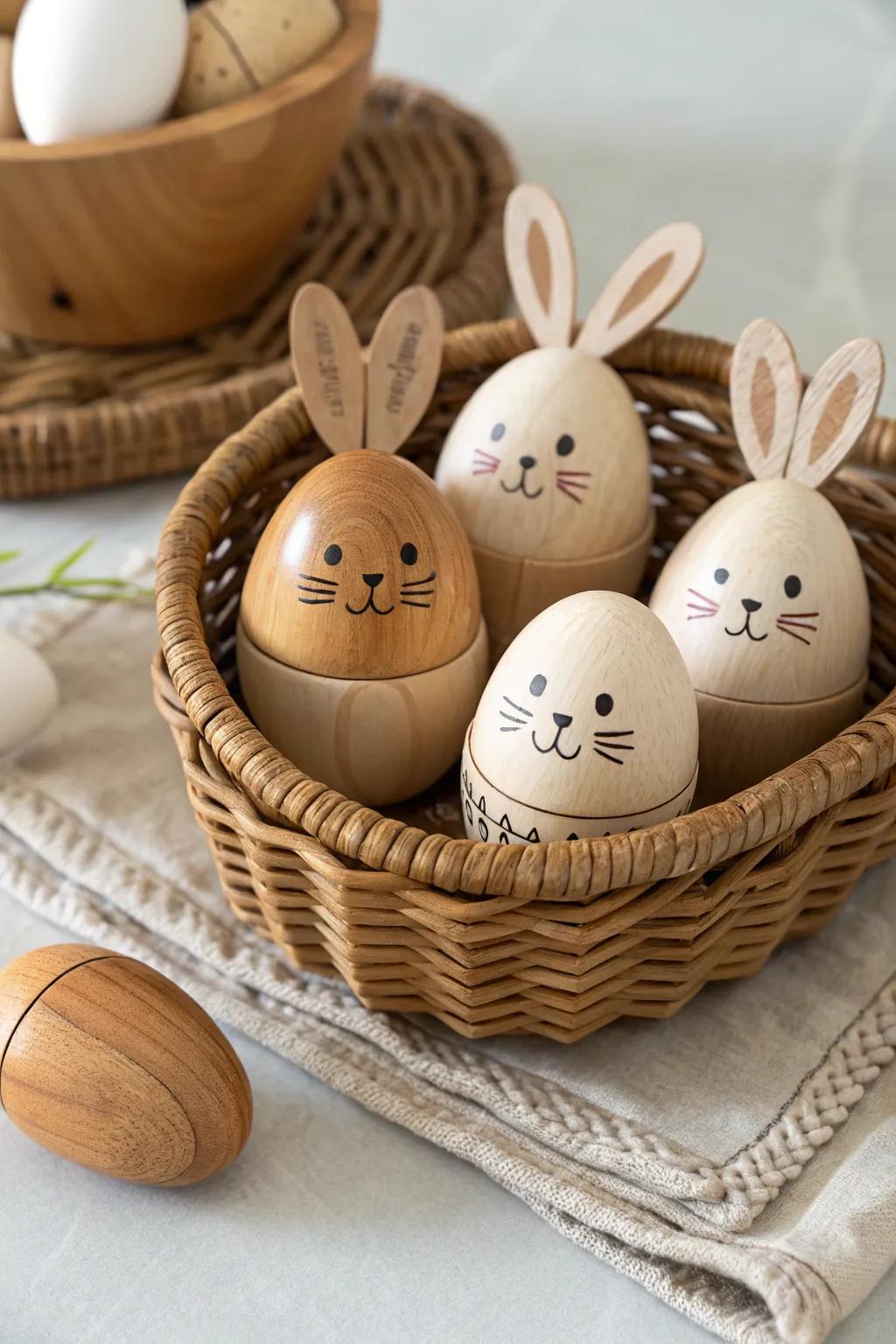 Wooden toys that combine sustainability with Easter charm.