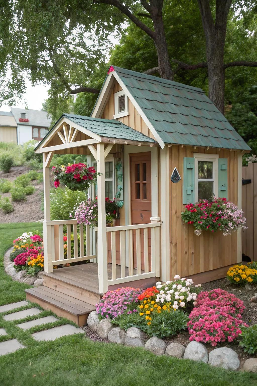 A compact playhouse perfect for little ones