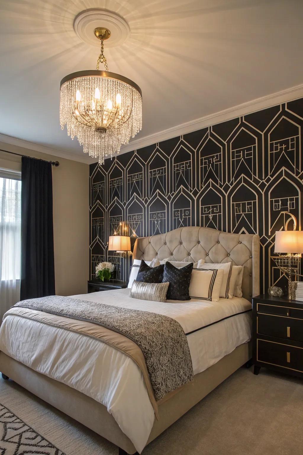 Art Deco patterns bring a sense of luxury and drama to any room.