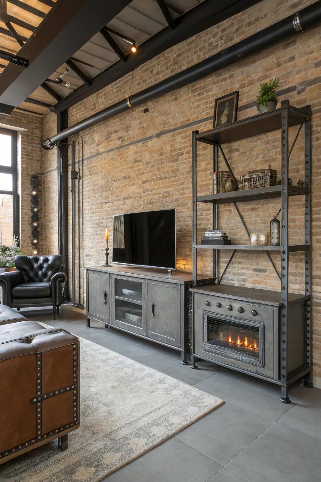 Urban chic: The industrial allure of metal.