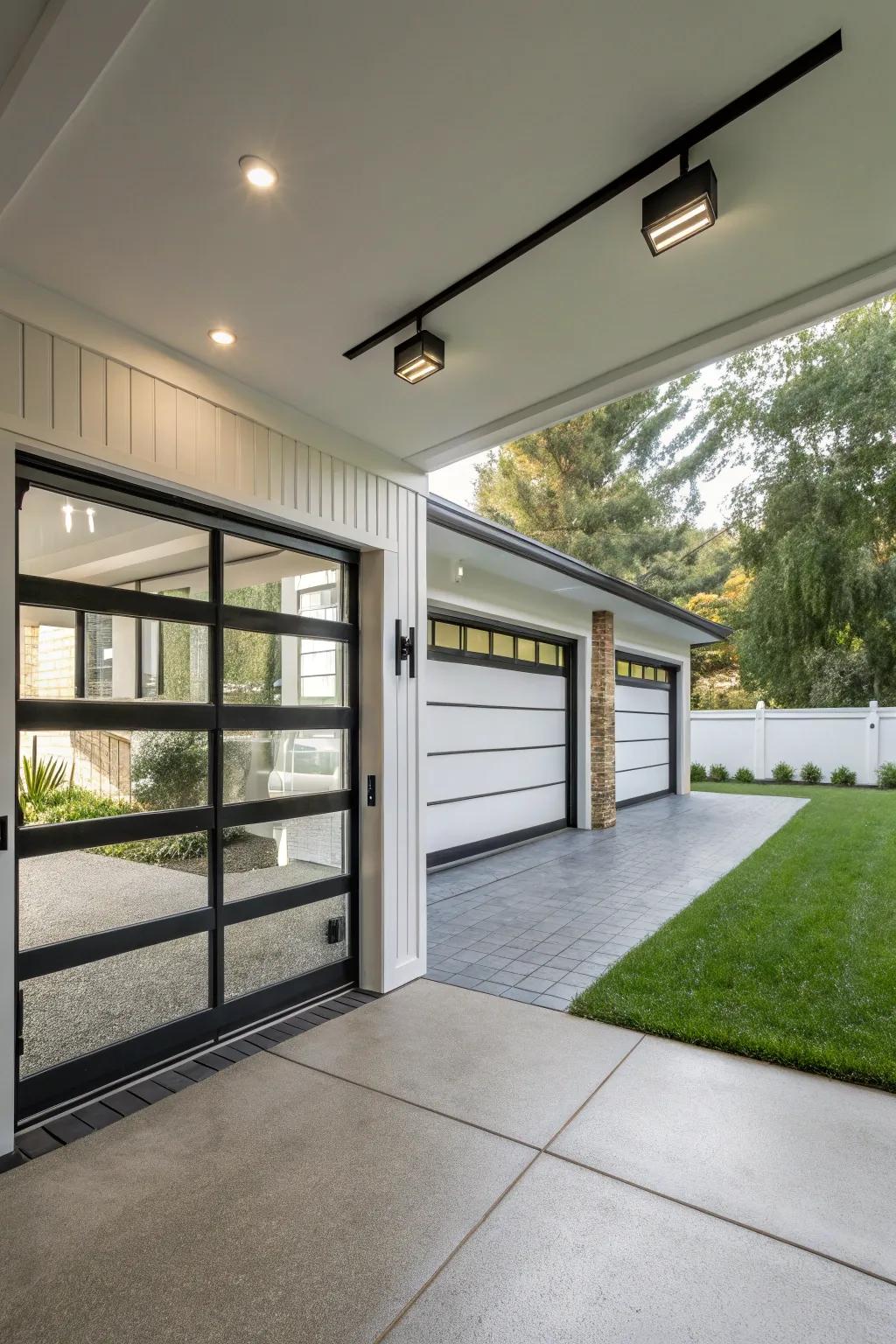 Stylish garage doors boost both security and visual appeal.