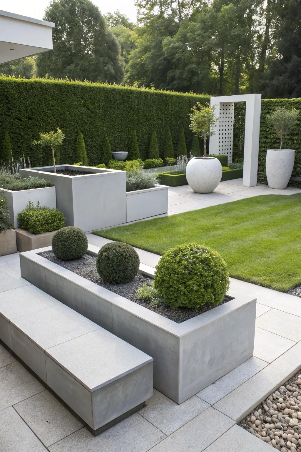 Modern designs offer a clean, contemporary outdoor look.