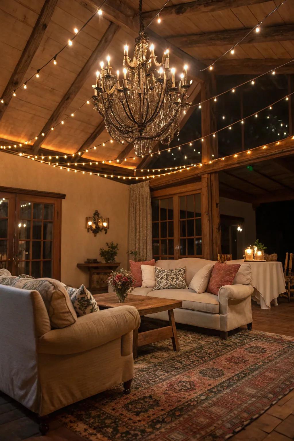 Gentle light levels amplify the cozy ambiance.