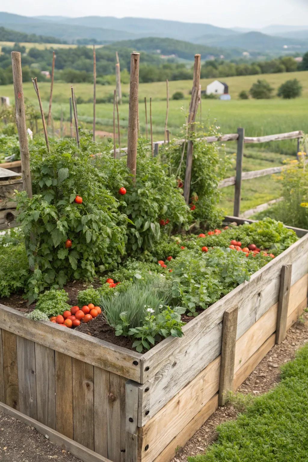 Feed bunks are a robust solution for large-scale raised gardening.