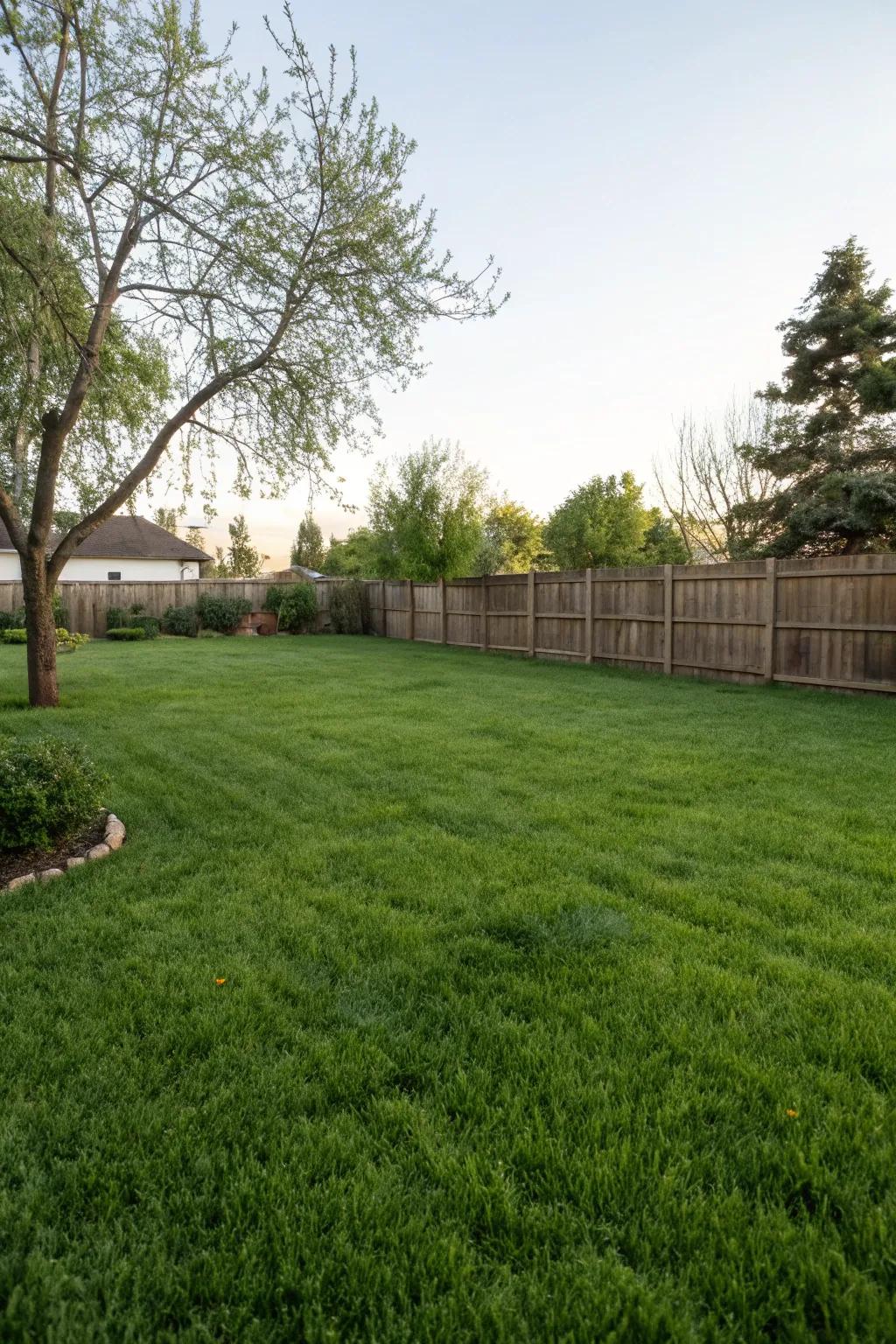 A vibrant lawn featuring uniform, dense growth that shows good care.