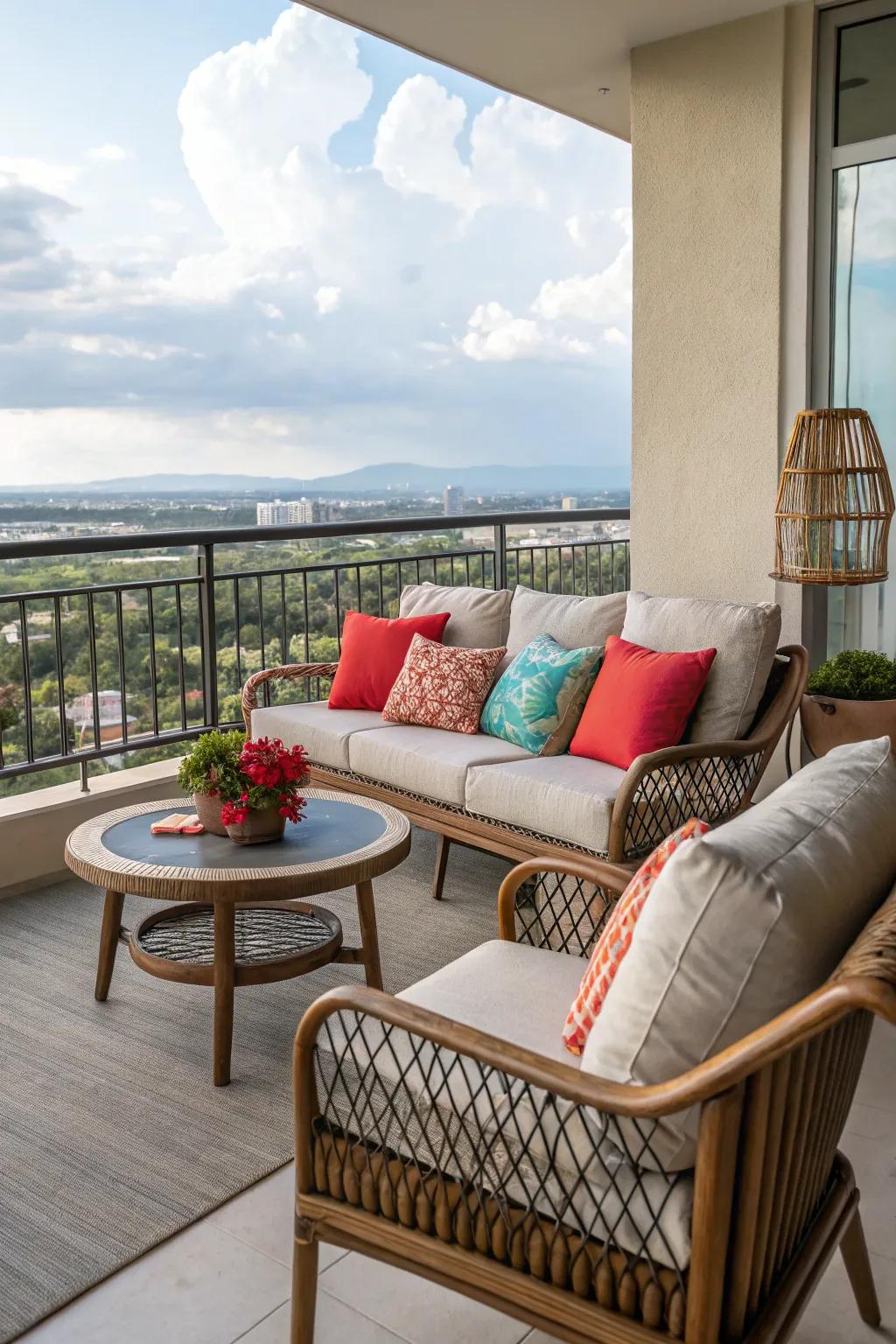 Modern furnishings can amplify your open-air location.