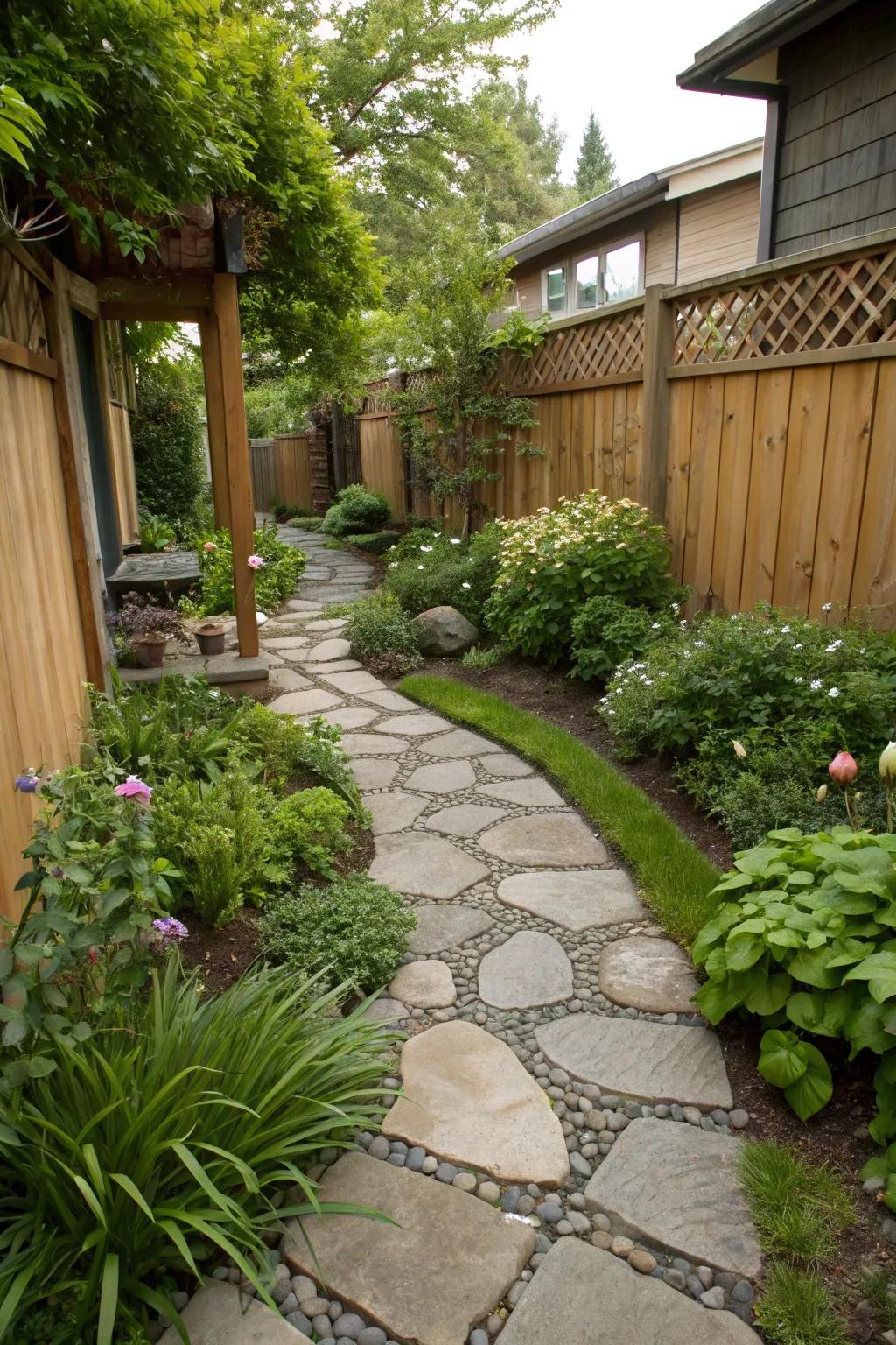 Natural stone elements introduce sophistication and texture.