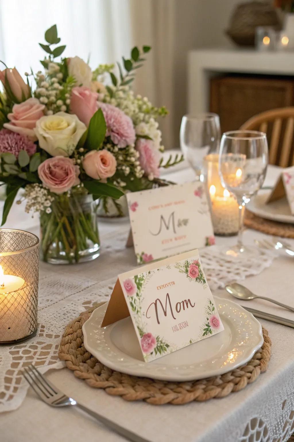 Creative place cards serve as memorable keepsakes.