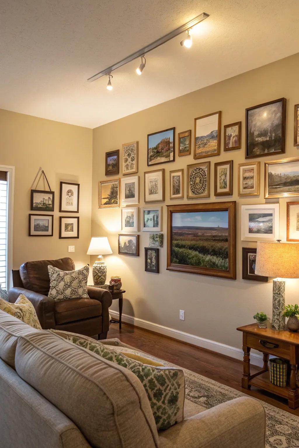 A gallery wall adds character and tells your unique story.