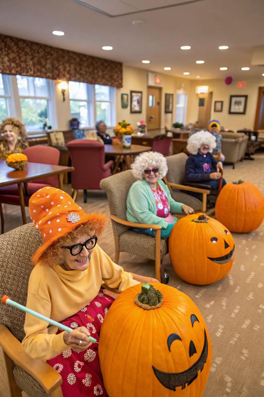 Creative decorative gourd figures stimulate creativity and experiences.