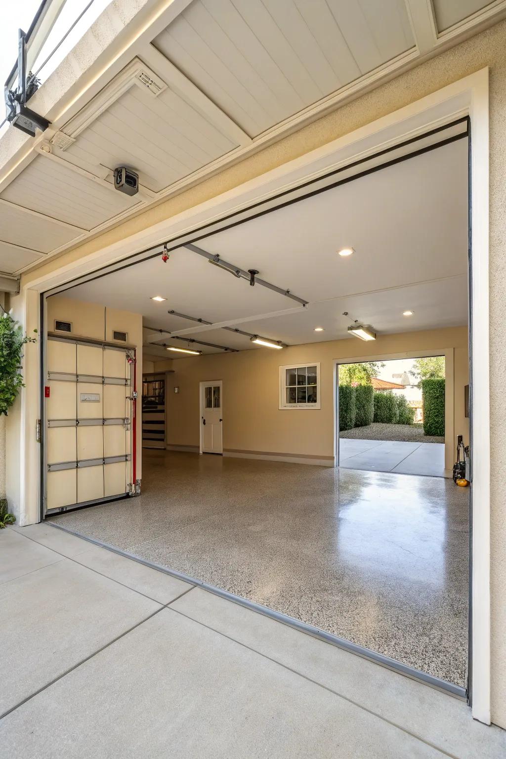 Light-colored walls can make a garage feel more expansive.