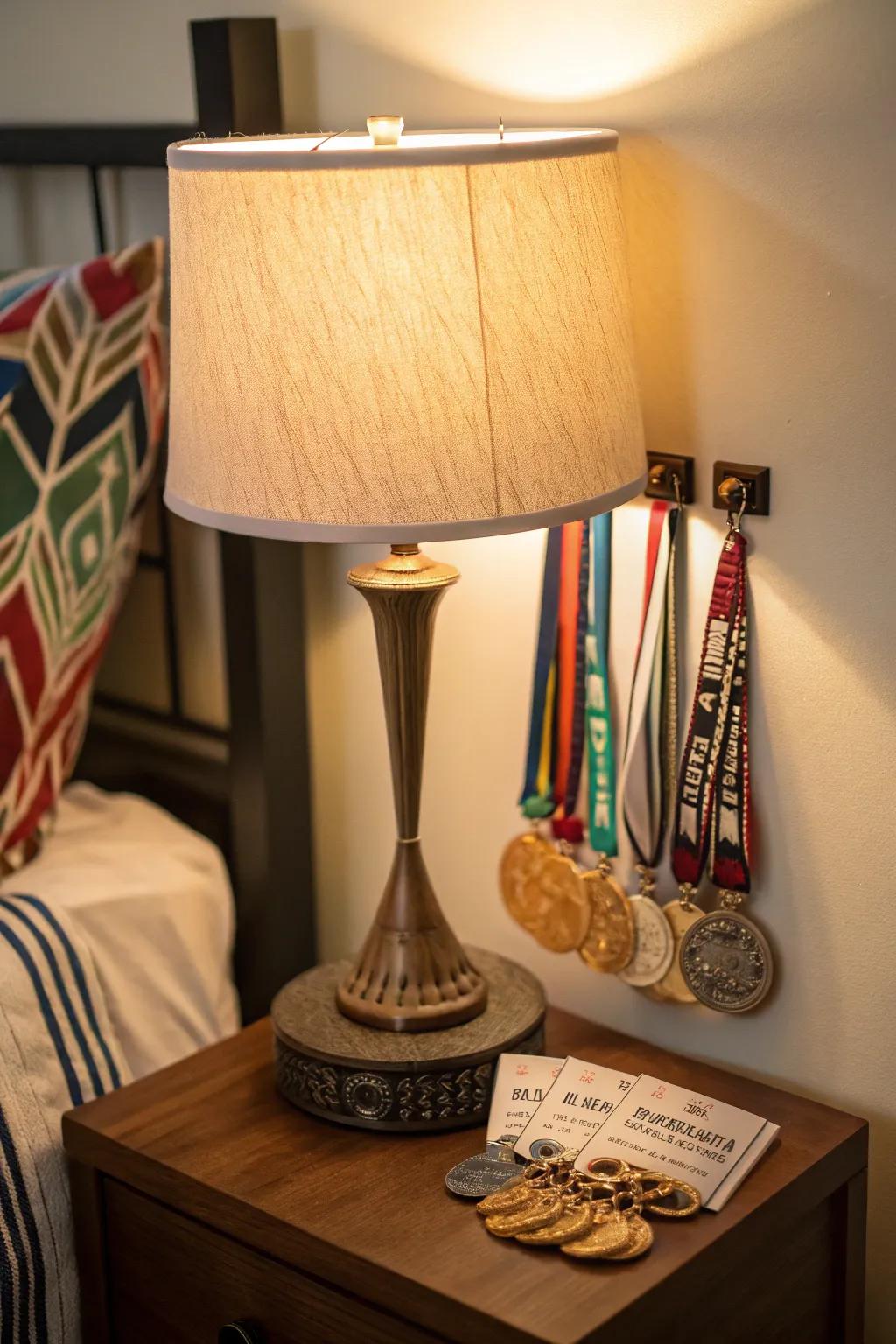 A lamp that shines a light on your achievements while illuminating your space.