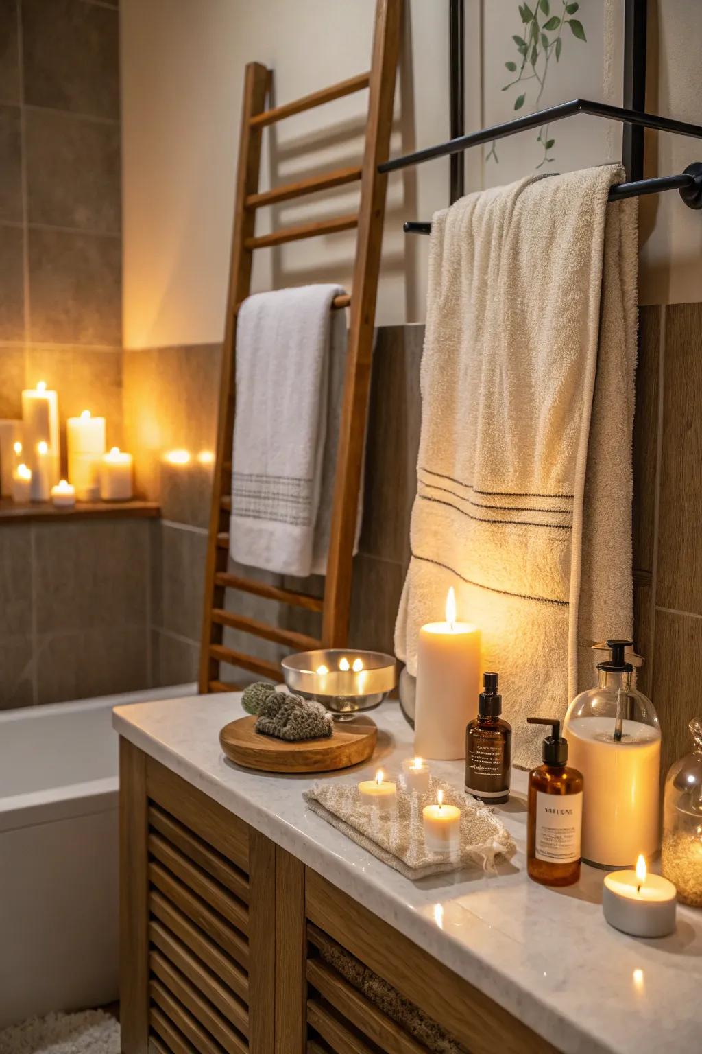 Create a spa-like retreat at home for relaxation.