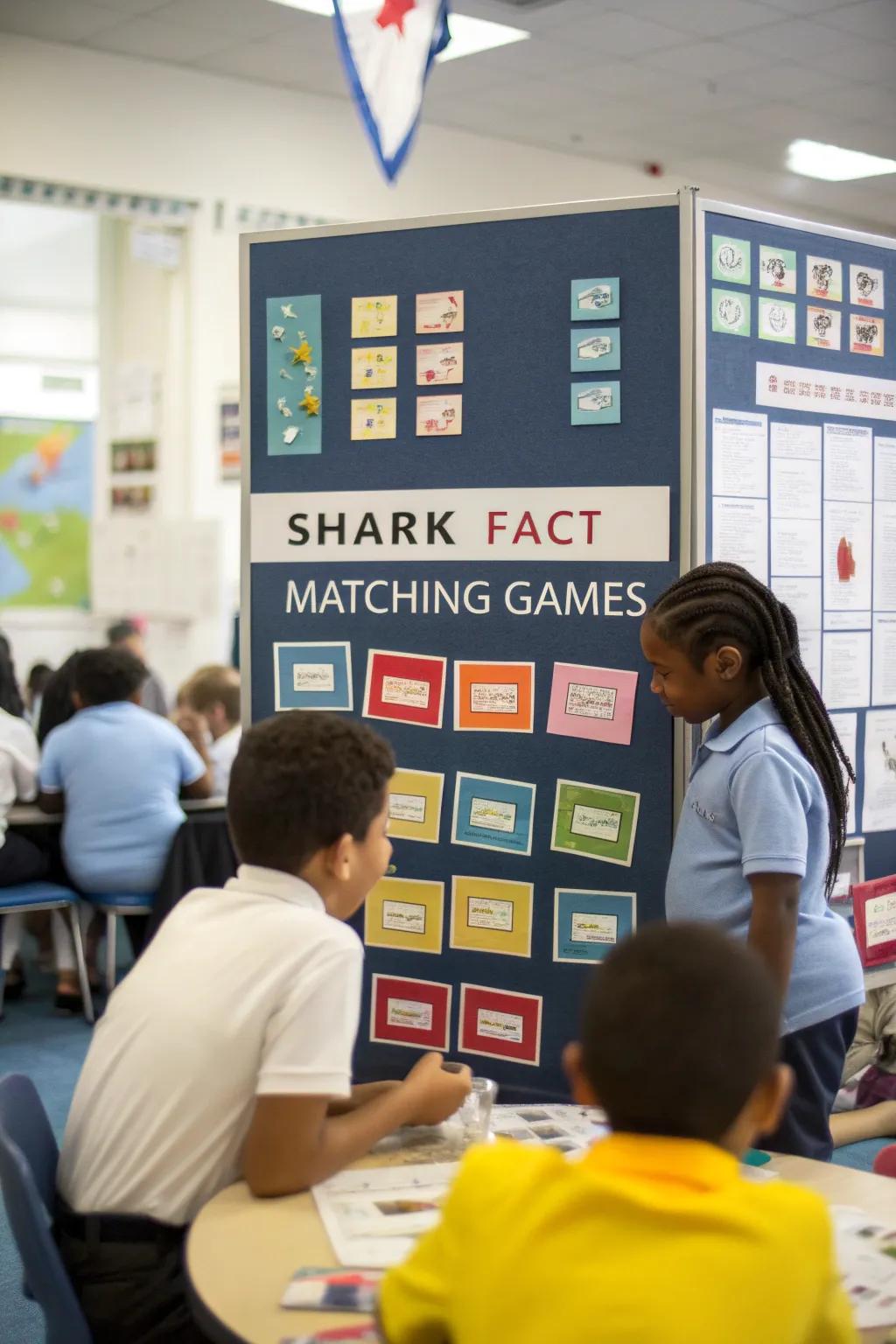 Engage students with interactive shark challenges.