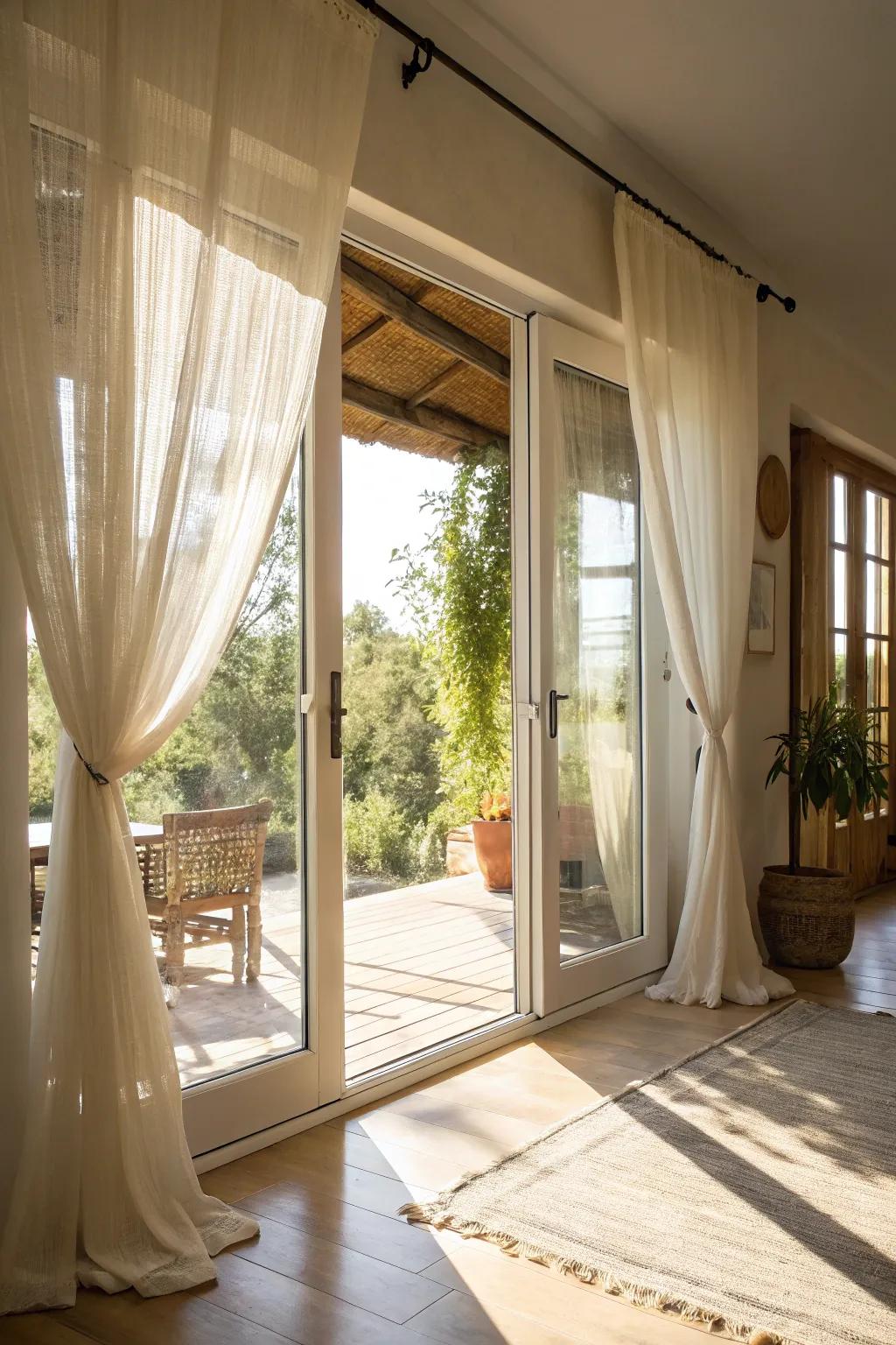 Lightweight fabrics offer privacy without blocking the light.