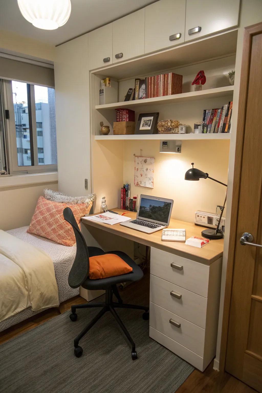 Efficient work spaces for focused learning.