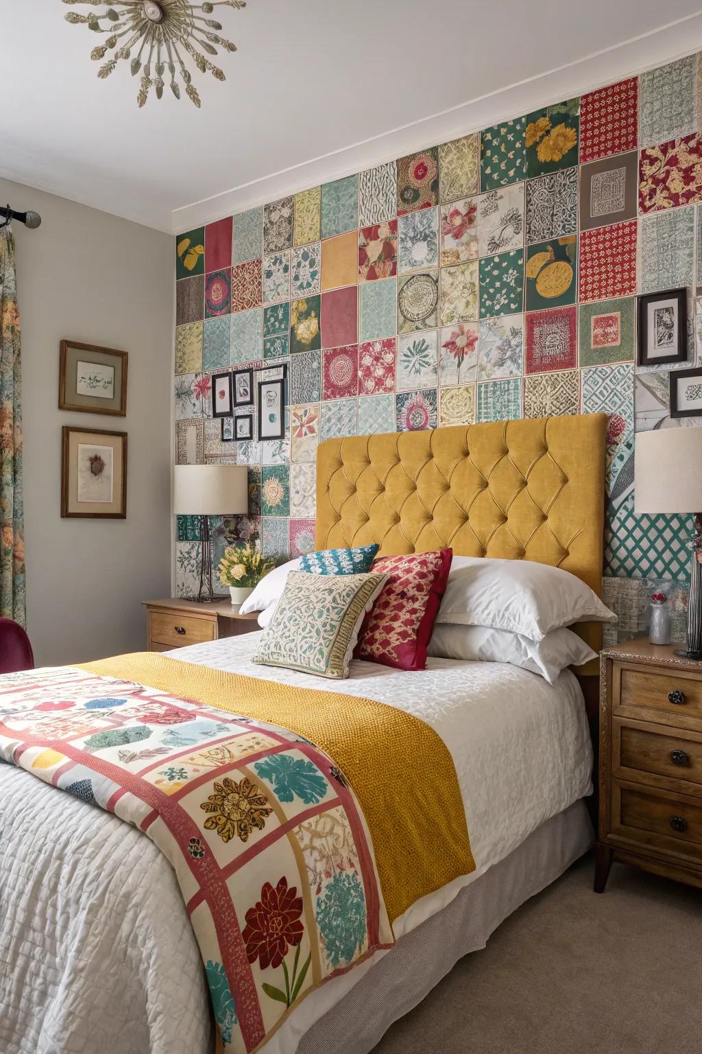Patchwork designs offer a unique and personalized artistic statement.
