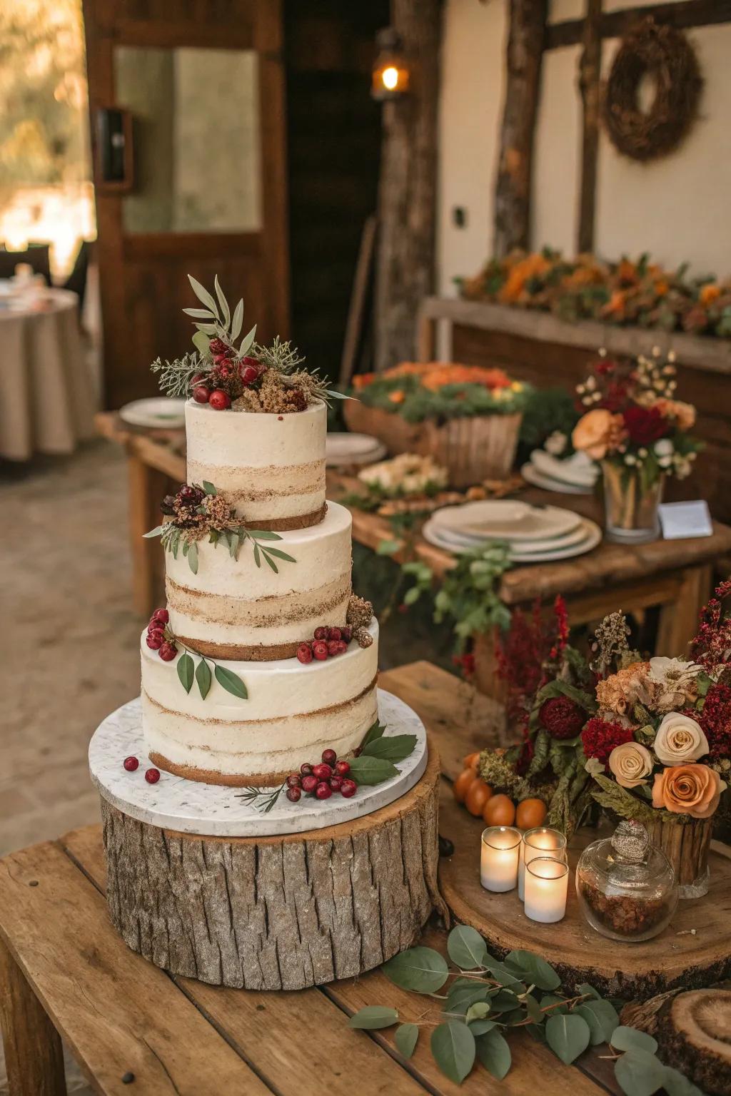 Earth-toned cake reflecting the western landscape.