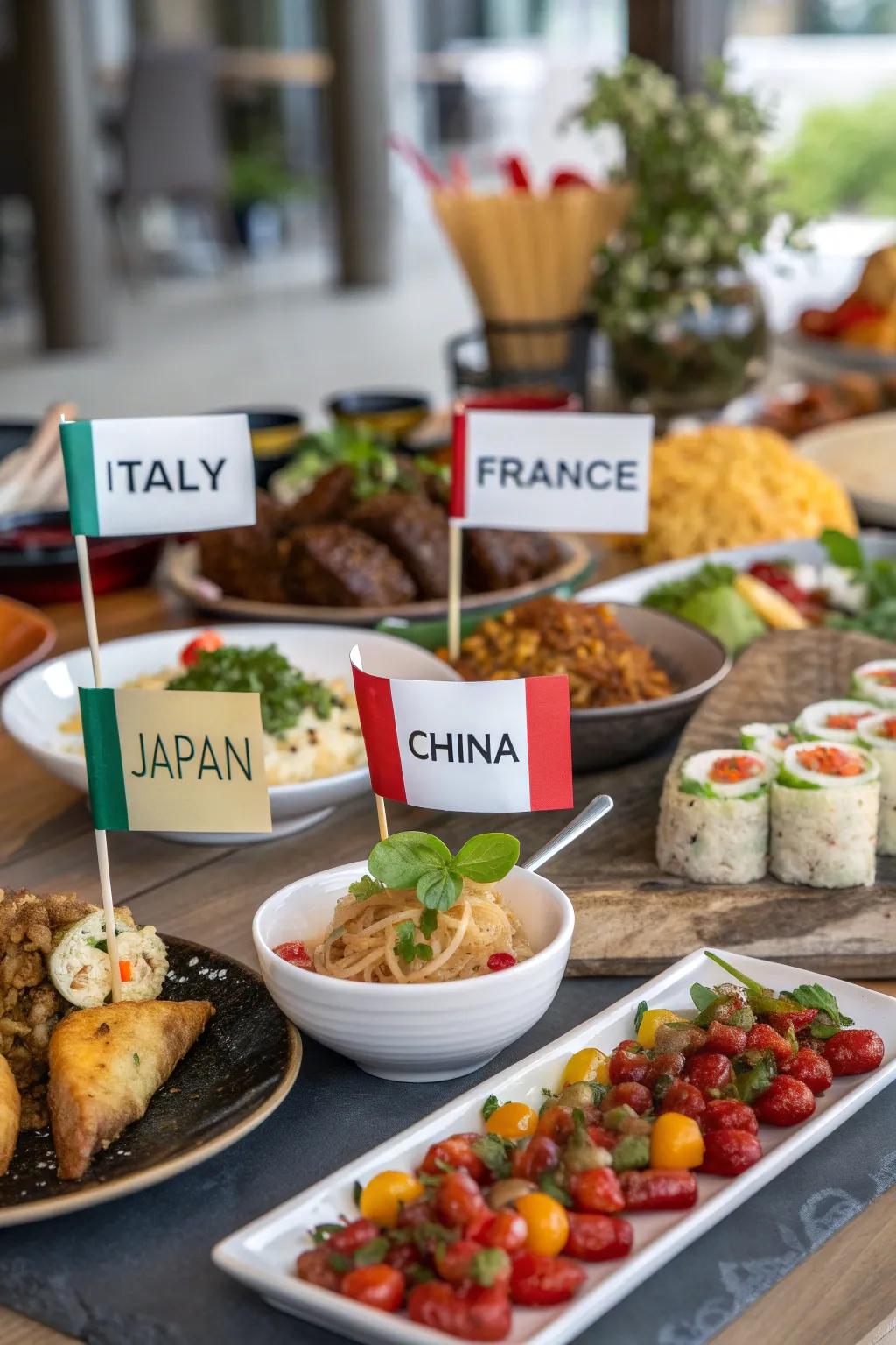 A potluck that brings global flavors to your Global Games celebration.