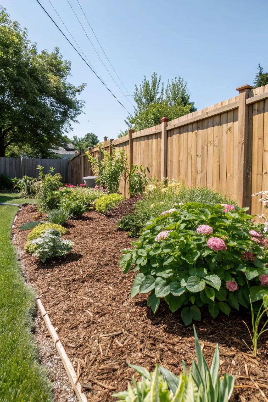 Mulch maintains soil health while enhancing aesthetics.