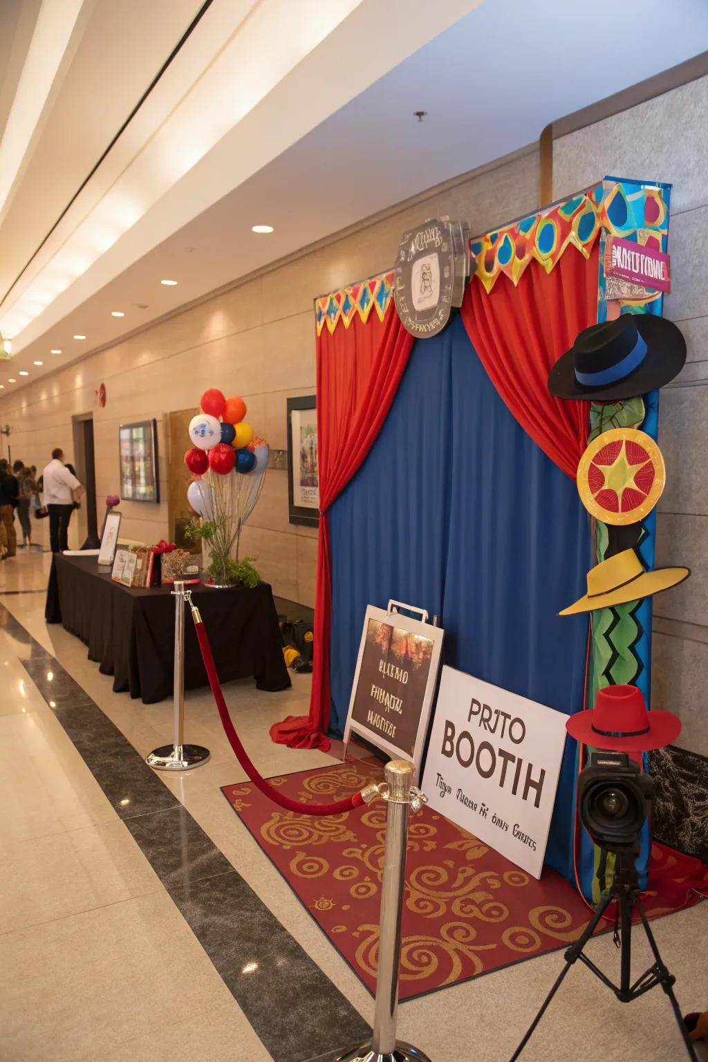 An interactive photo booth adds fun and creates cherished memories.