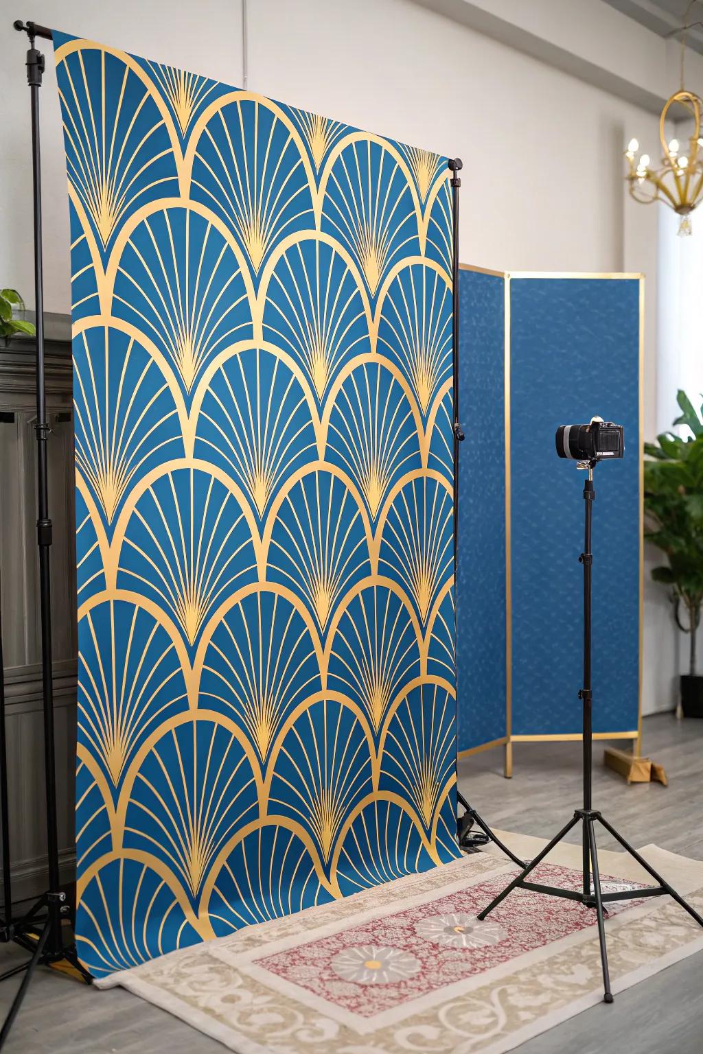 Step back in time with art deco grace.