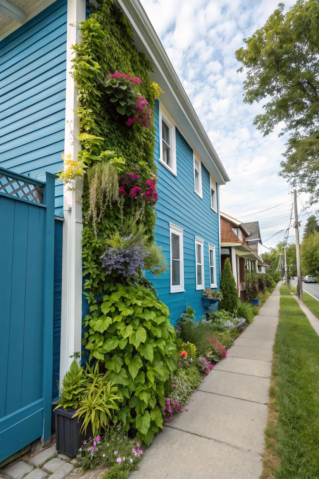 Vertical gardens maximize space and add green beauty.