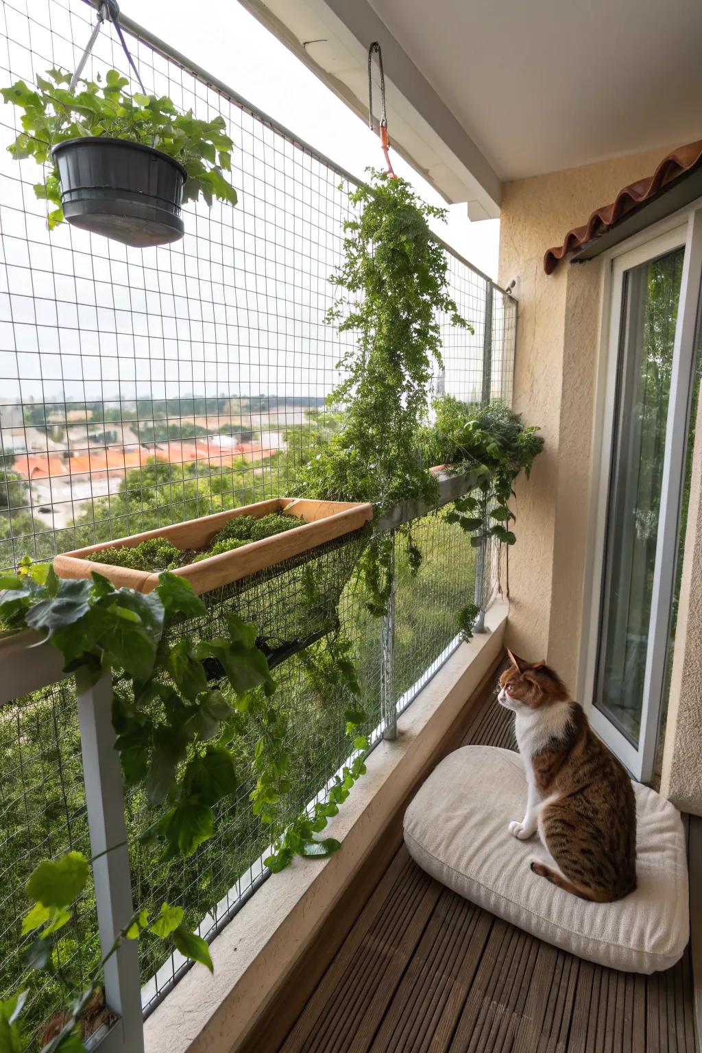 A rooftop perch provides the perfect lookout spot for your cats.