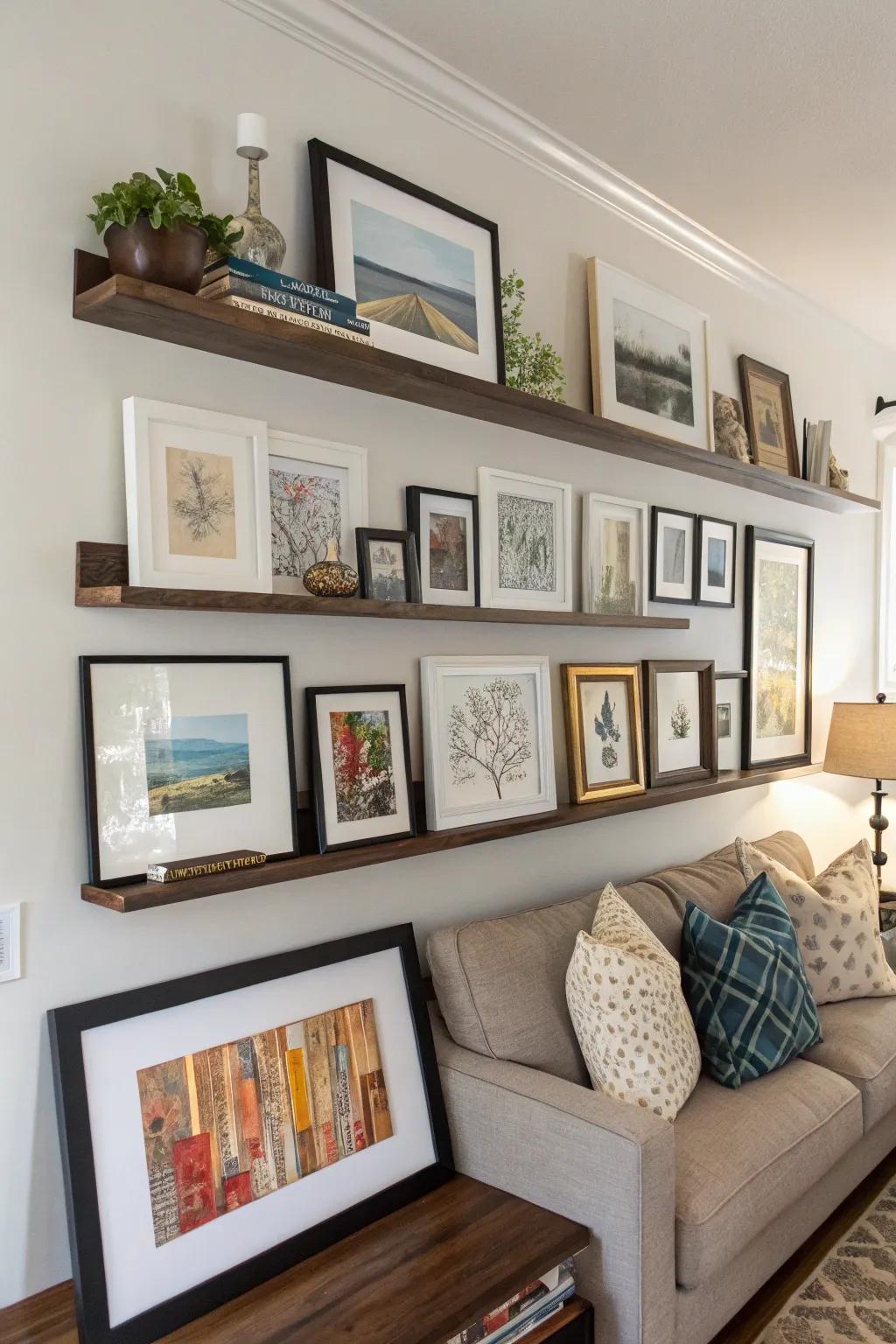 An art display wall that evolves with your style