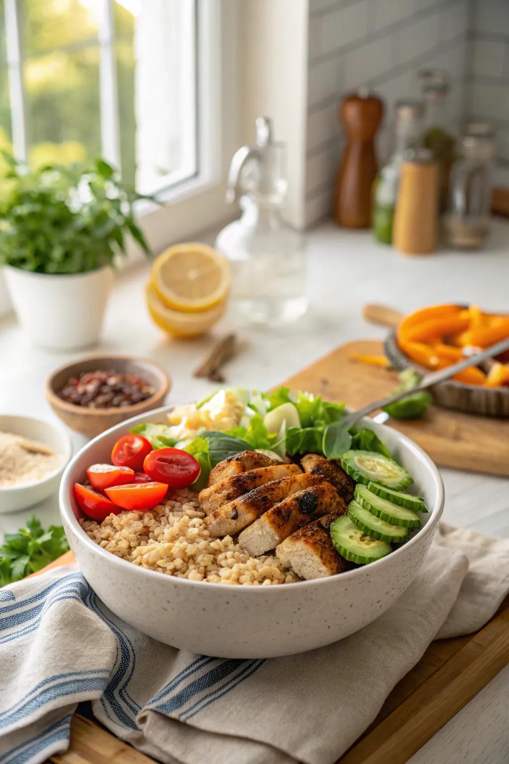 Nourishing grain bowls make for a balanced dinner.