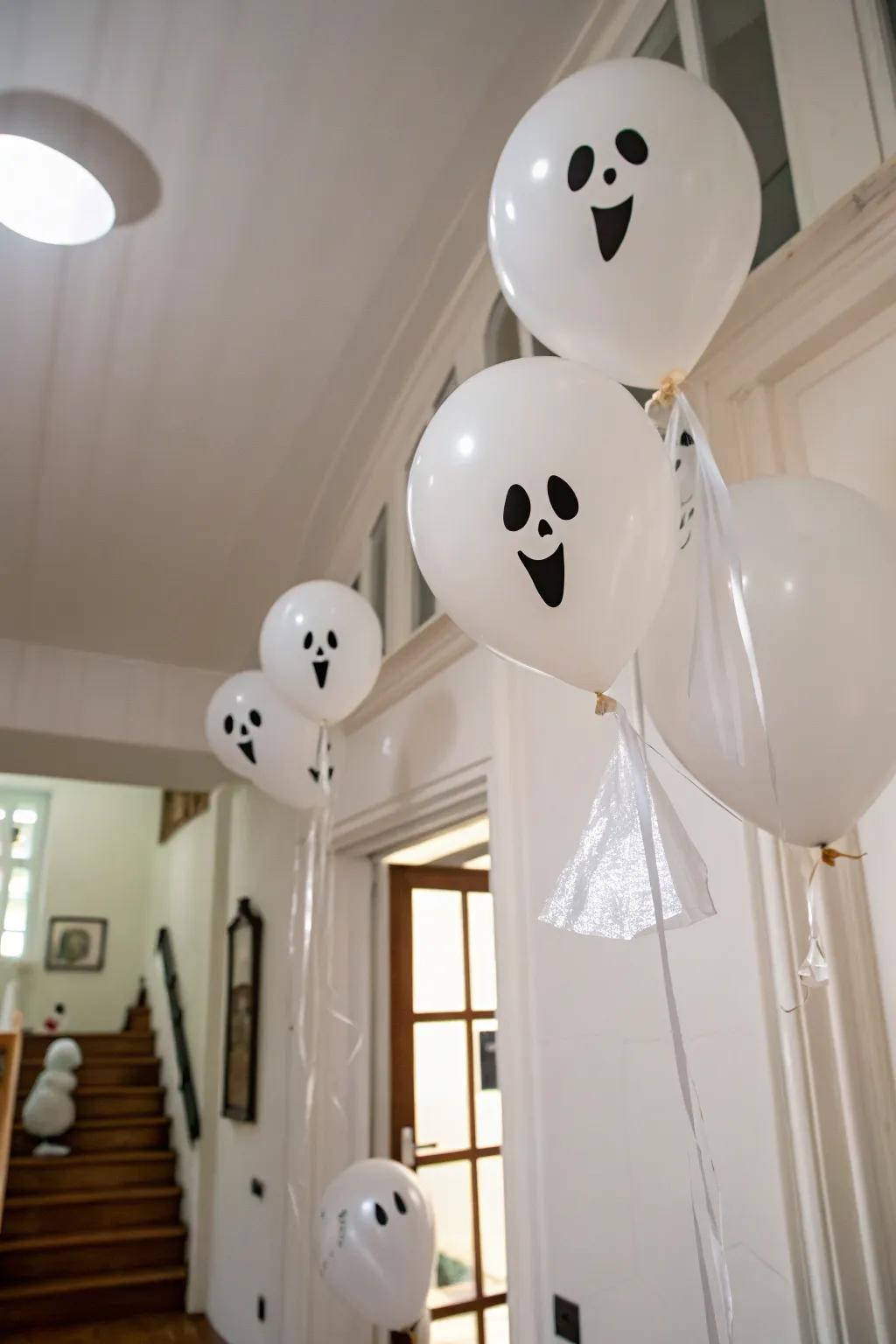 Ghost balloons add a lighthearted and festive touch to your decor.