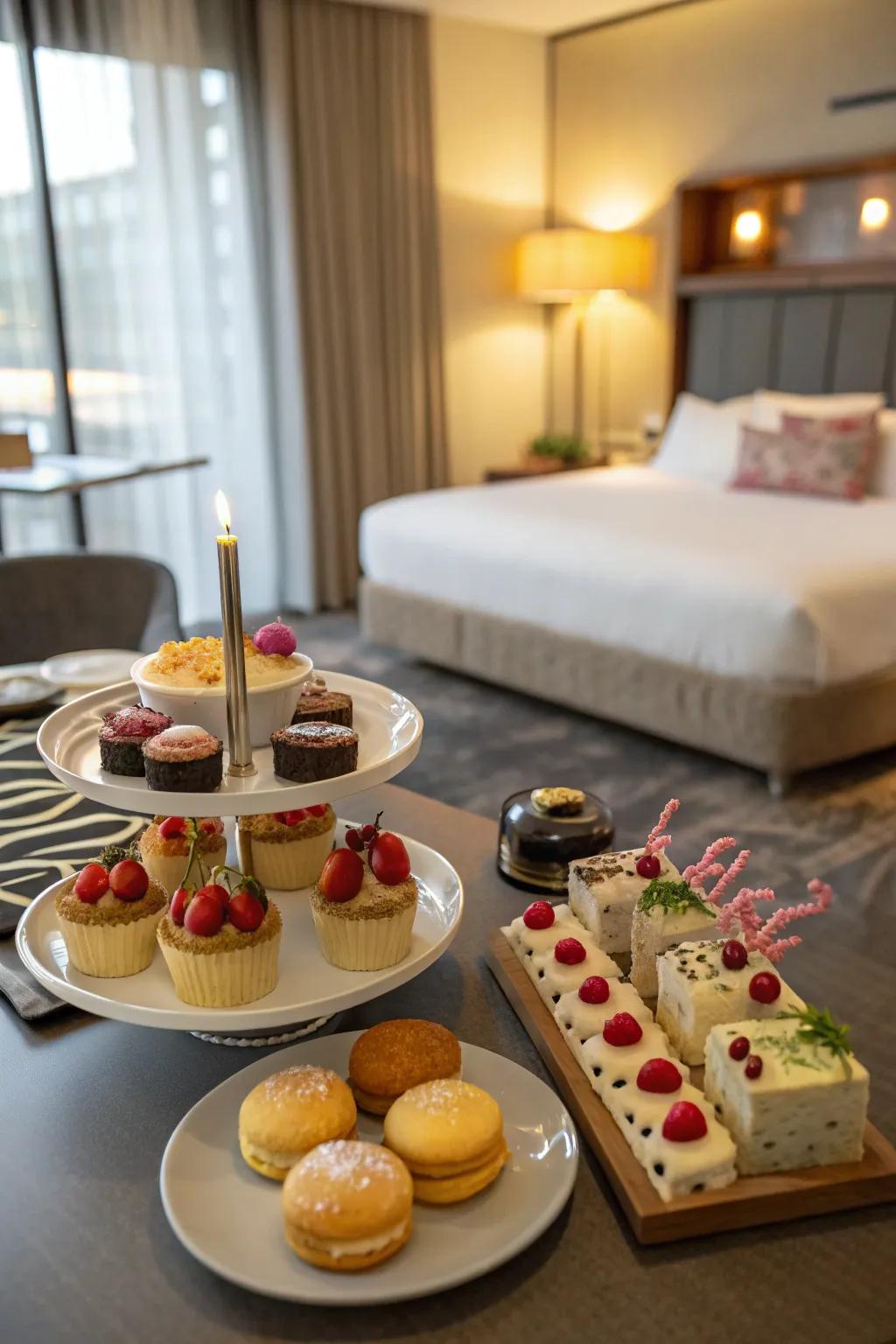 Sweeten the celebration with a delightful dessert display.