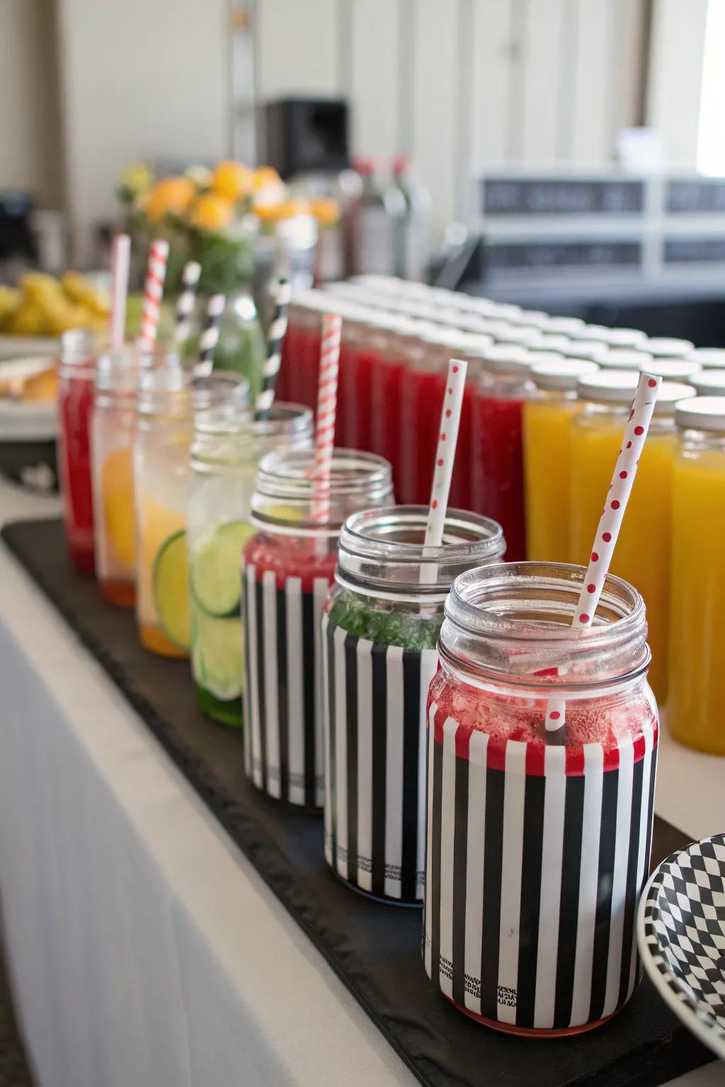 An inventive official-themed drink hub at the celebration.