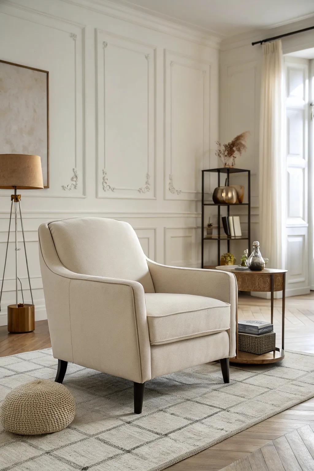 Minimalism meets relaxation in polished chair designs.