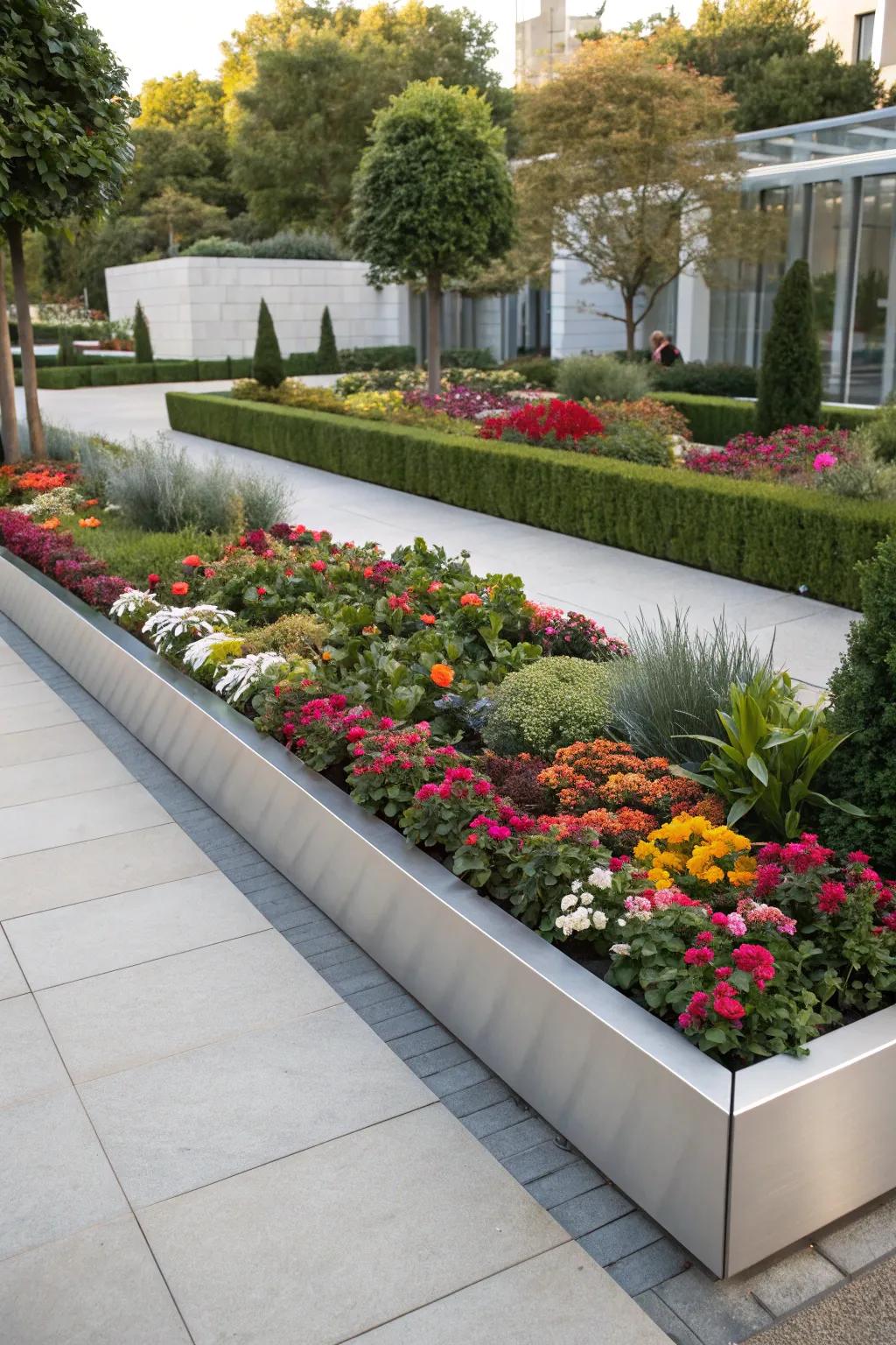 Defined edging brings a polished finish to garden beds.