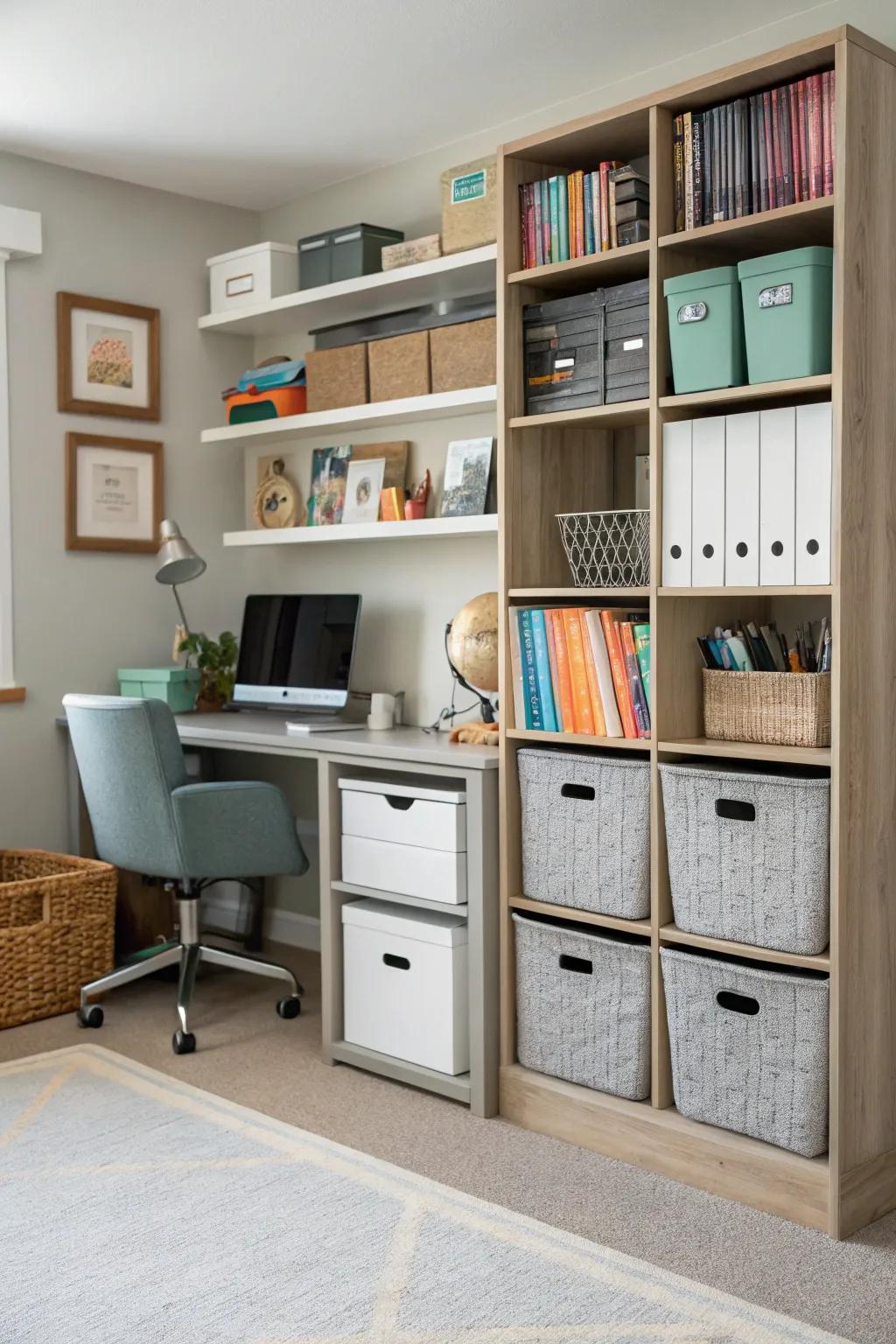 A modular storage system adapts to changing office needs.