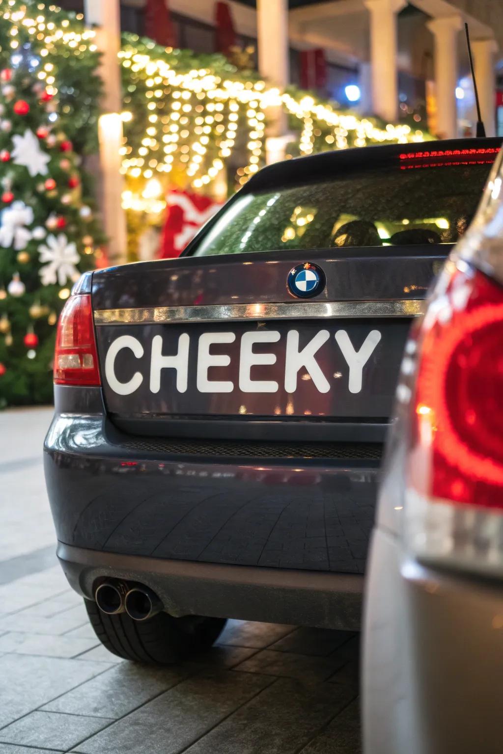 Bumper messages give a humorous element to the celebration.