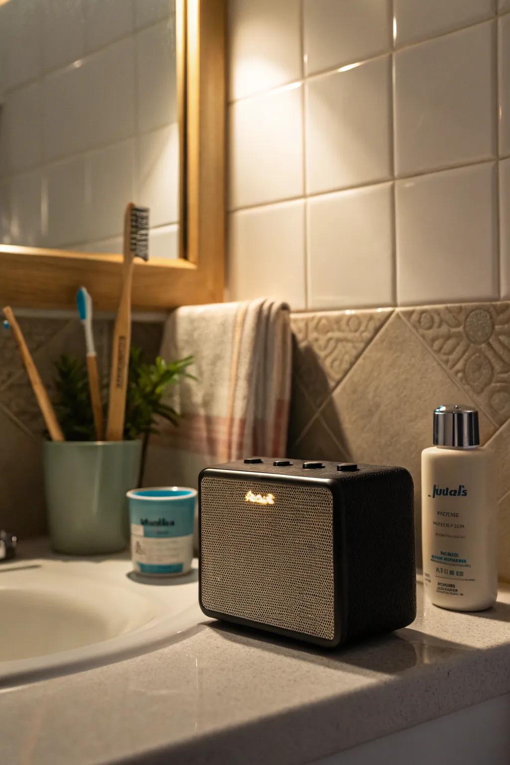 Music enriches your bath with emotional depth and ambiance.