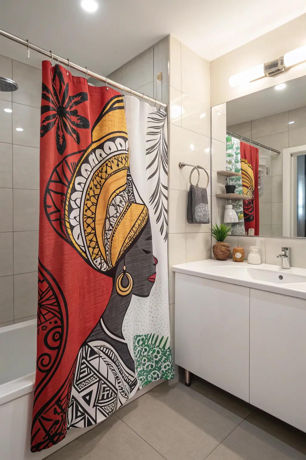 Graphic designs infuse artistic flair into your space.