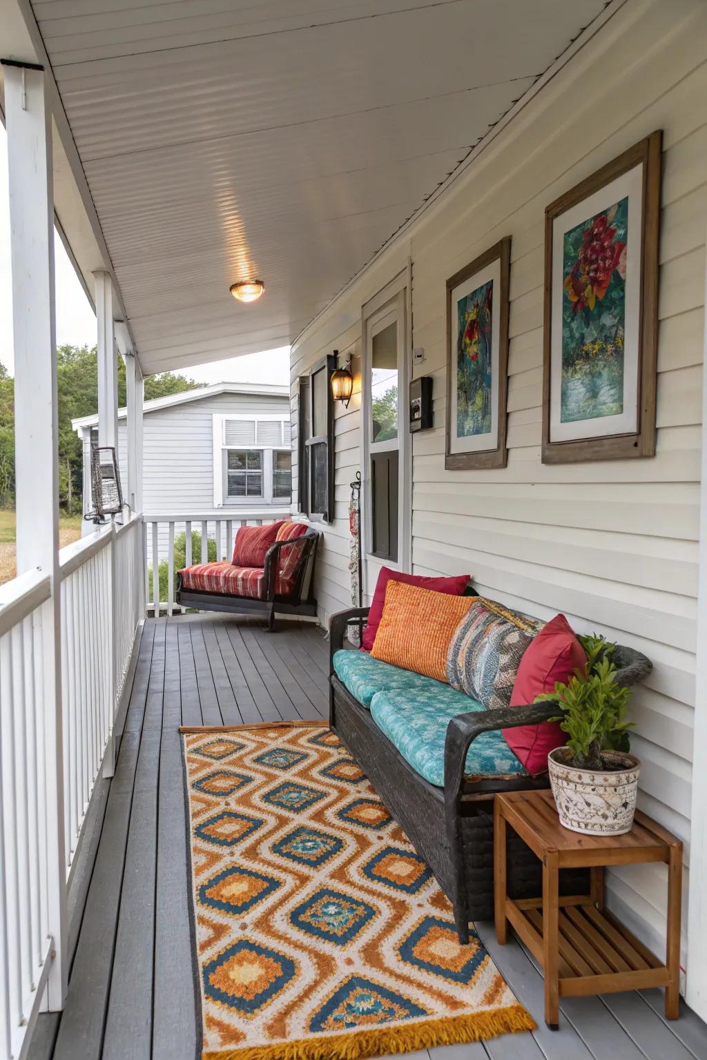 Individualized decorations render your veranda uniquely yours.